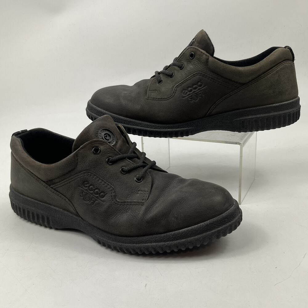 Ecco Womens Soft Walking Oxfords Shoes Size 8.5 Brown Leather Vintage